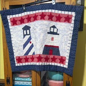 Nautical Lighthouse Quilt pillow sham